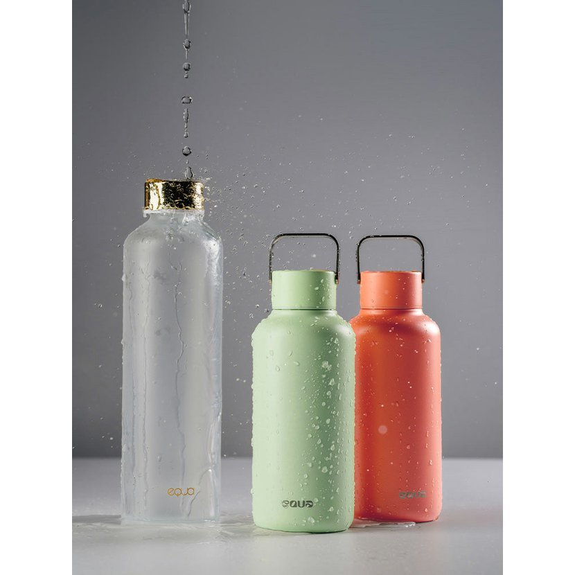 Sklenená a kovové fľaše EQUA